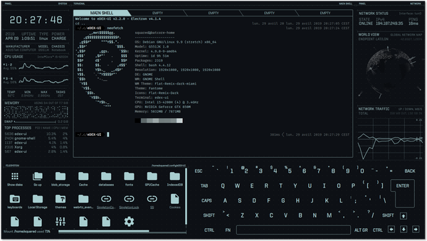 42.6k Star开源神器，eDEX-UI，打造你的科幻终端