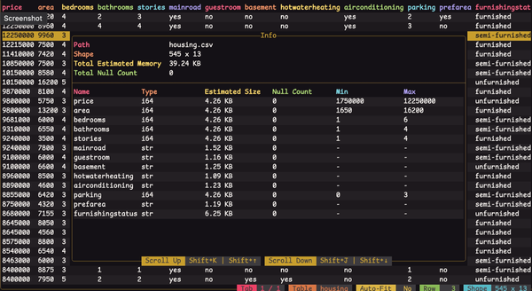 1.7k Star开源神器：Tabiew - 命令行下的数据分析利器，让你的数据一览无余！
